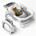 Foldable Baby Bathtub with Cushion & Thermometer