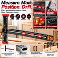 📐Woodworking Tool | 4-in-1 Adjustable T-Square Drilling & Positioning Ruler