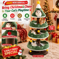 🎁 Christmas Early Bird Special 🎄70.5-Inch Christmas Tree Cat Tower with Condo & Toys