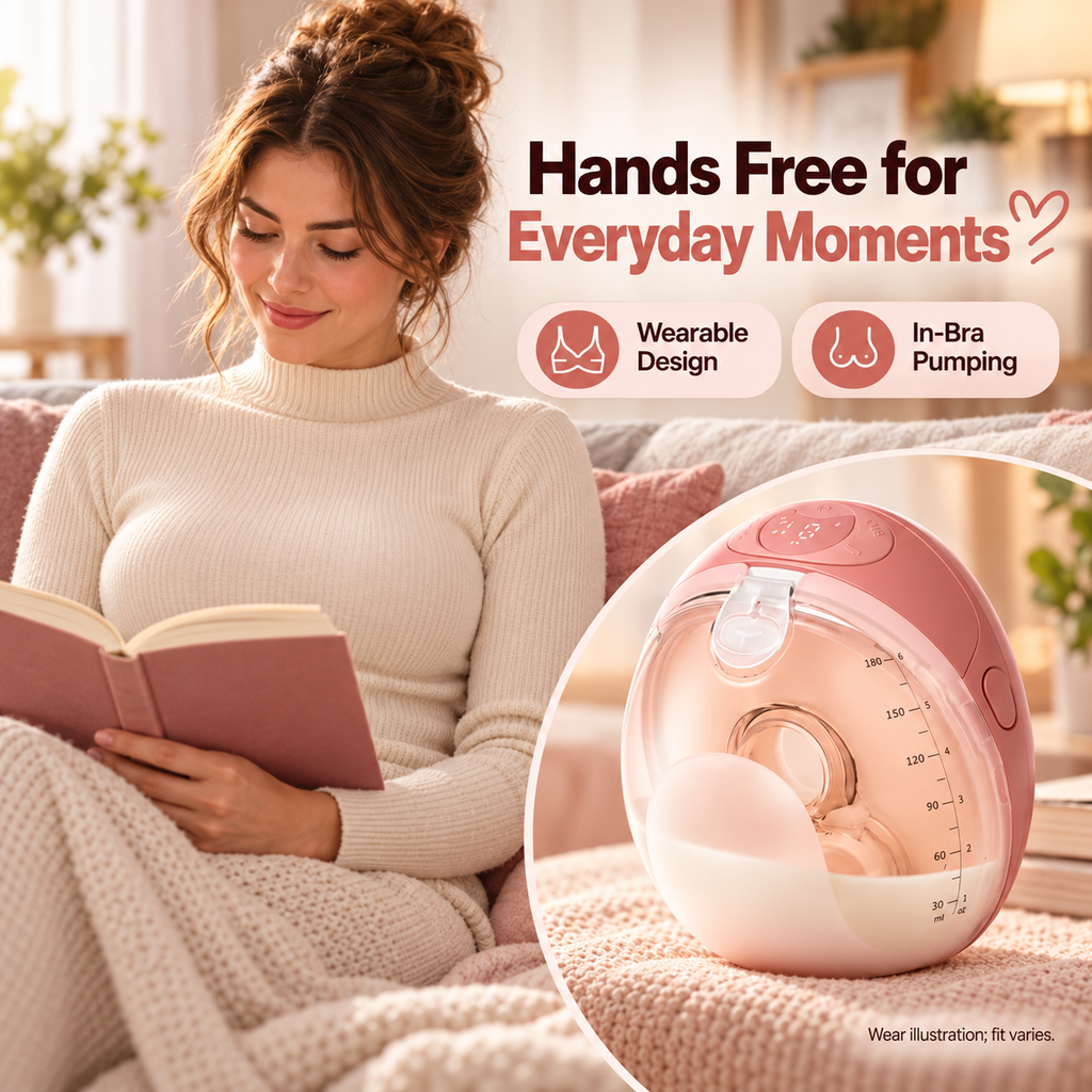 Wearable Breast Pump with Warm Massage & 48 Pumping Modes