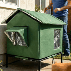 All-Weather Outdoor Cat Shelter – Waterproof & Foldable,Extra Large Insulated Outdoor Cat House